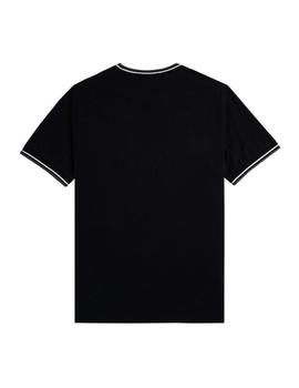 Camiseta Fred Perry Twin Tipped Hombre Negro