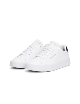 Zapatillas Tommy Court Leather Hombre Blanco