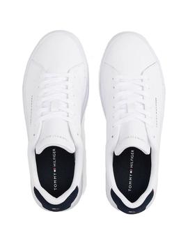 Zapatillas Tommy Court Leather Hombre Blanco