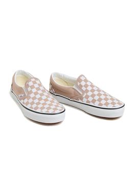 Zapatillas Vans Slip-On Classic Checkerboar Mujer Marrón